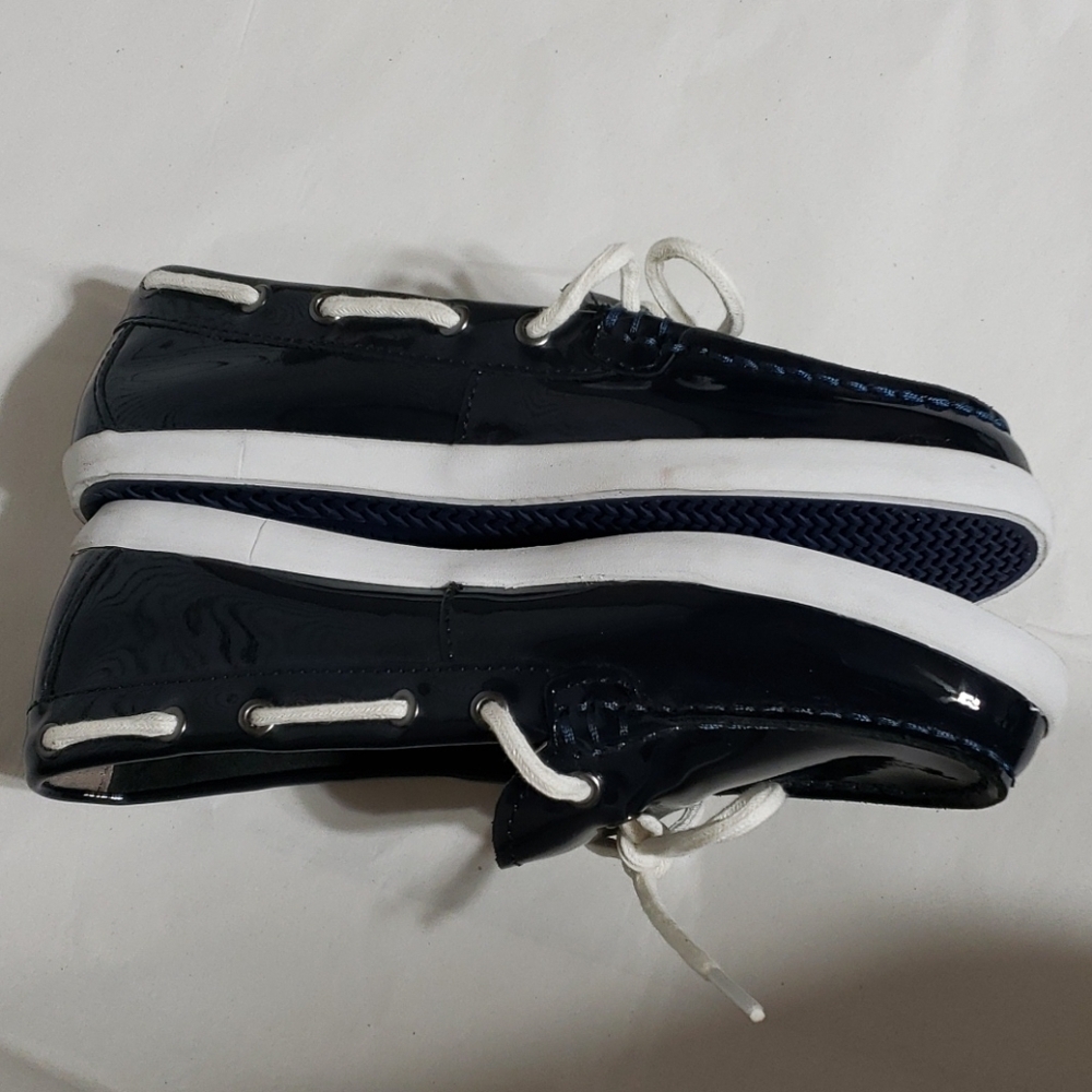 Cole haan navy blue patent leather boat shoes - Picture 2 of 8